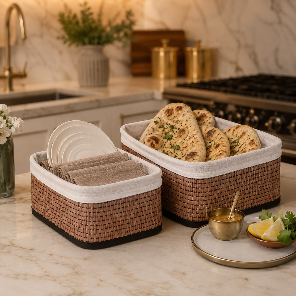3-Pcs Square Storage Basket Set
