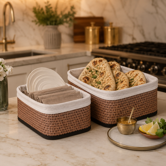 3-Pcs Square Storage Basket Set