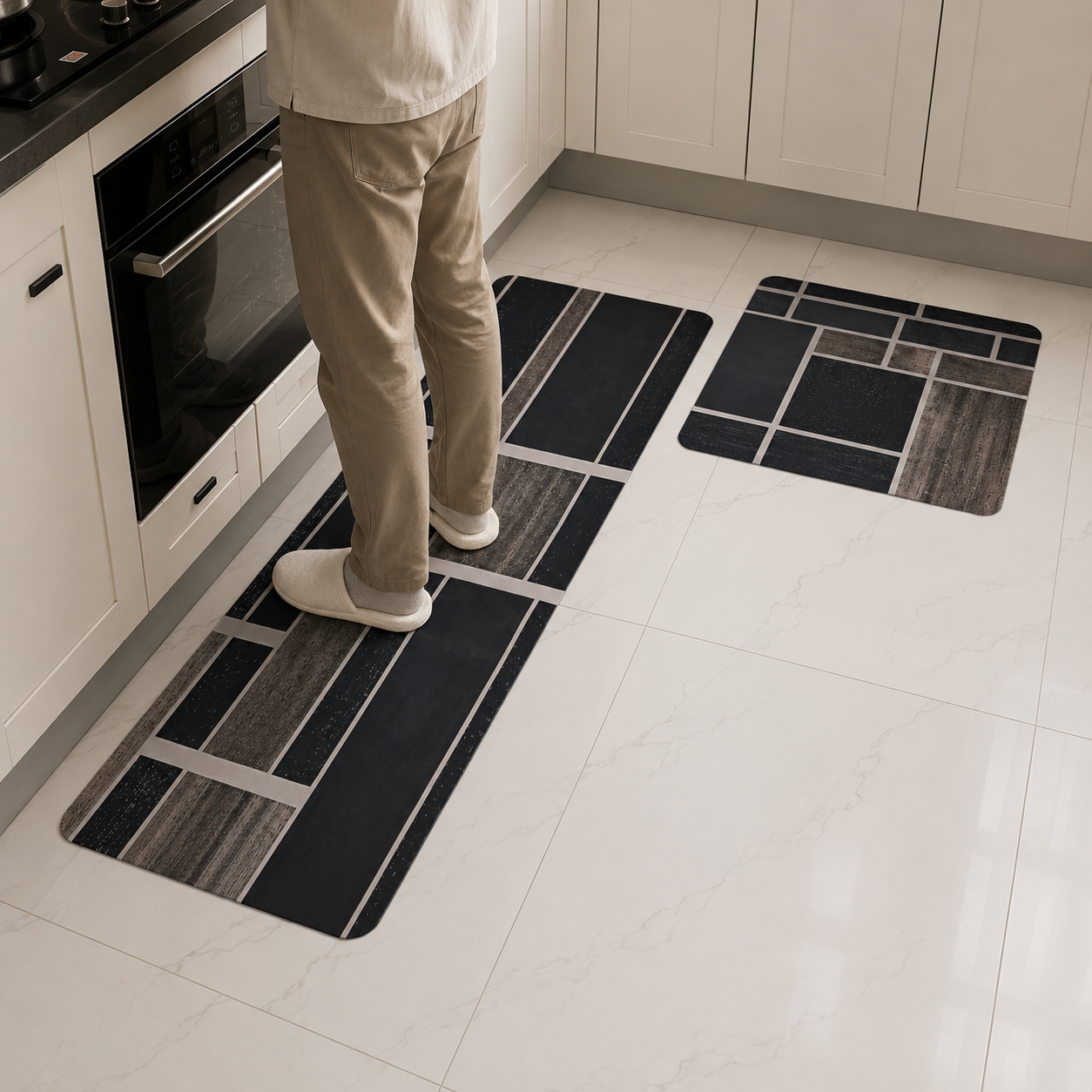 Printed Anti-Slip Mats (Set of 2 Pcs)