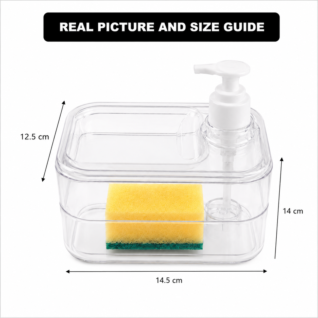 Sink Side Liquid Dispenser and Sponge Set