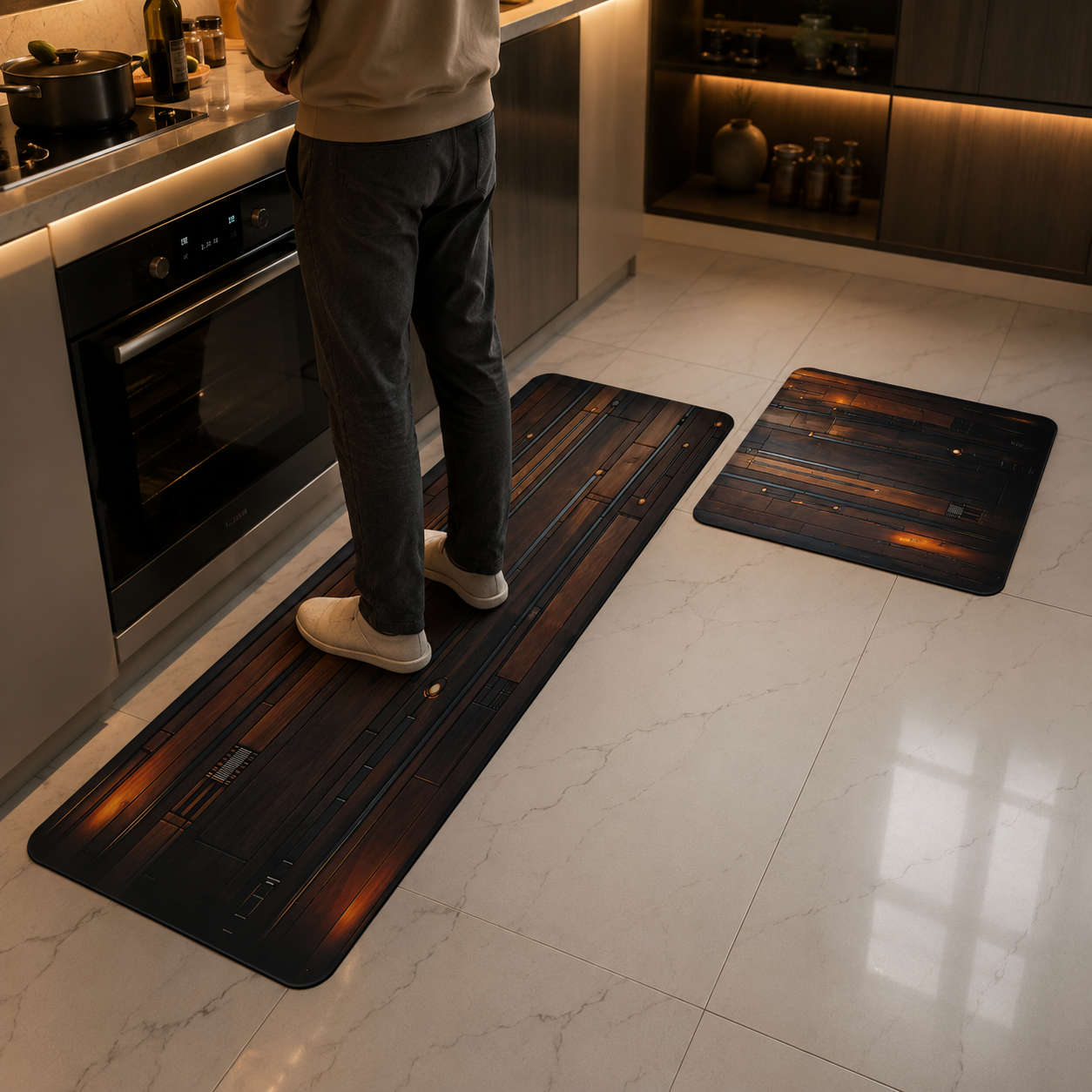 Printed Anti-Slip Mats (Set of 2 Pcs)