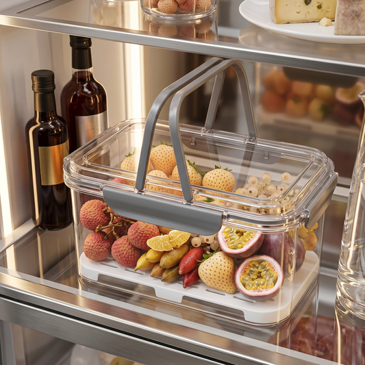 Airtight Storage Box with Drainer and Carry Handles