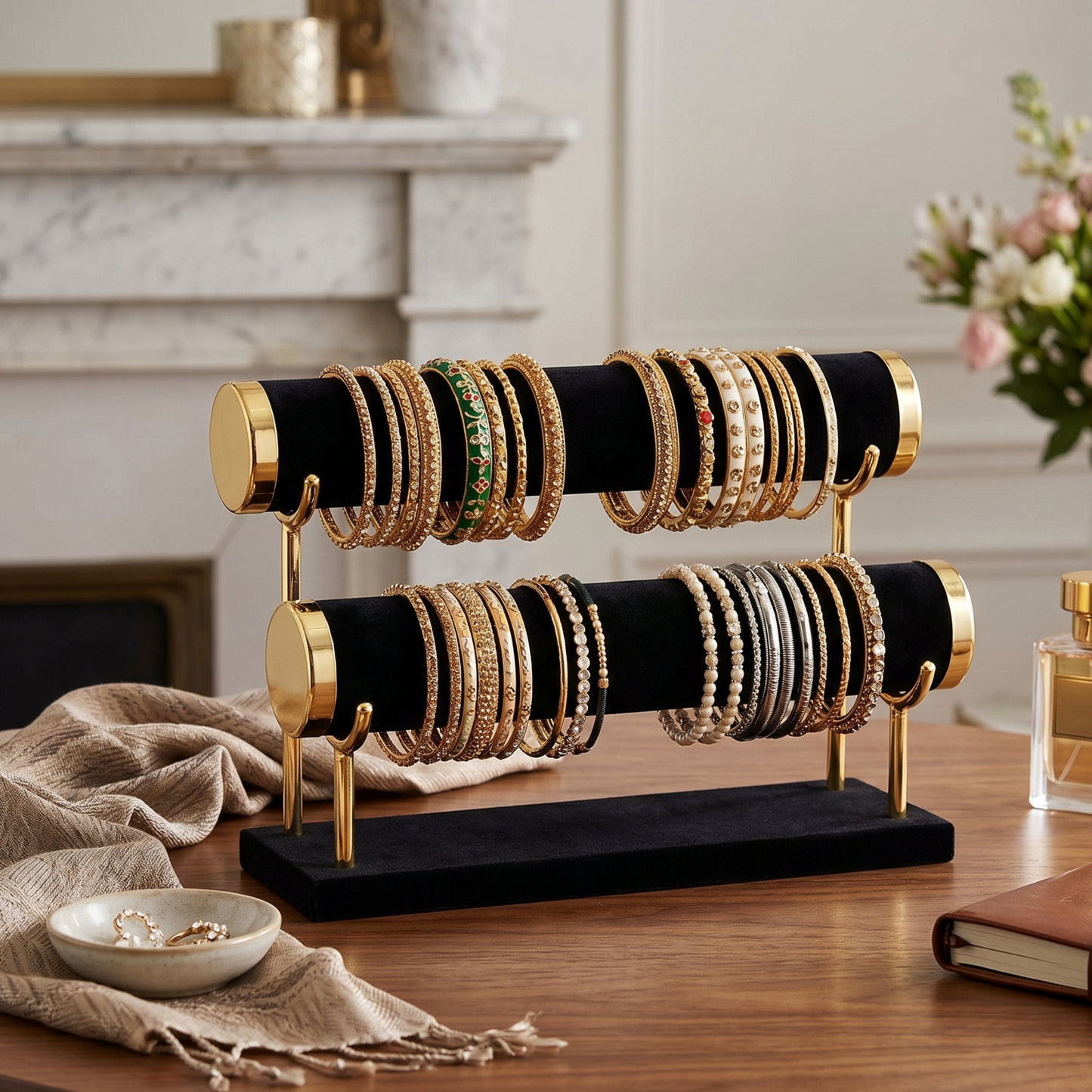 2-Layer Jewelry Storage & Display Stand