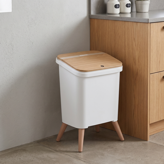 WoodStyle Modern Push Open Dustbin
