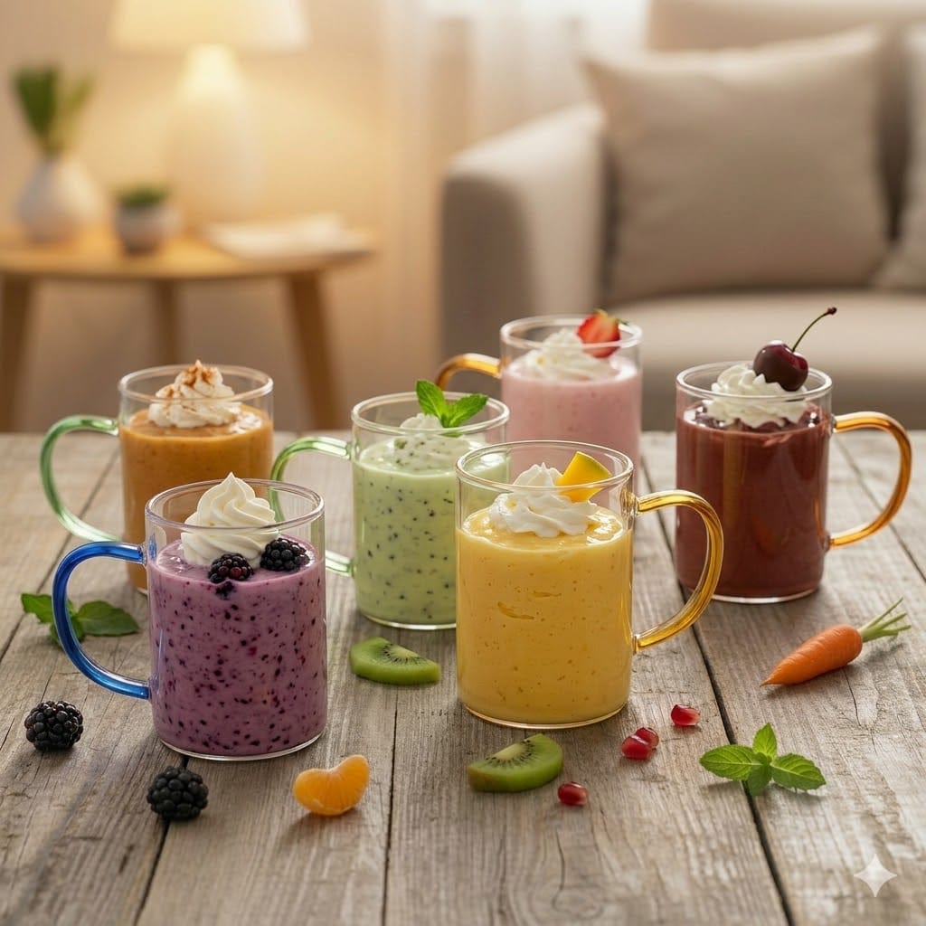 6-Pcs Glass Mug Set