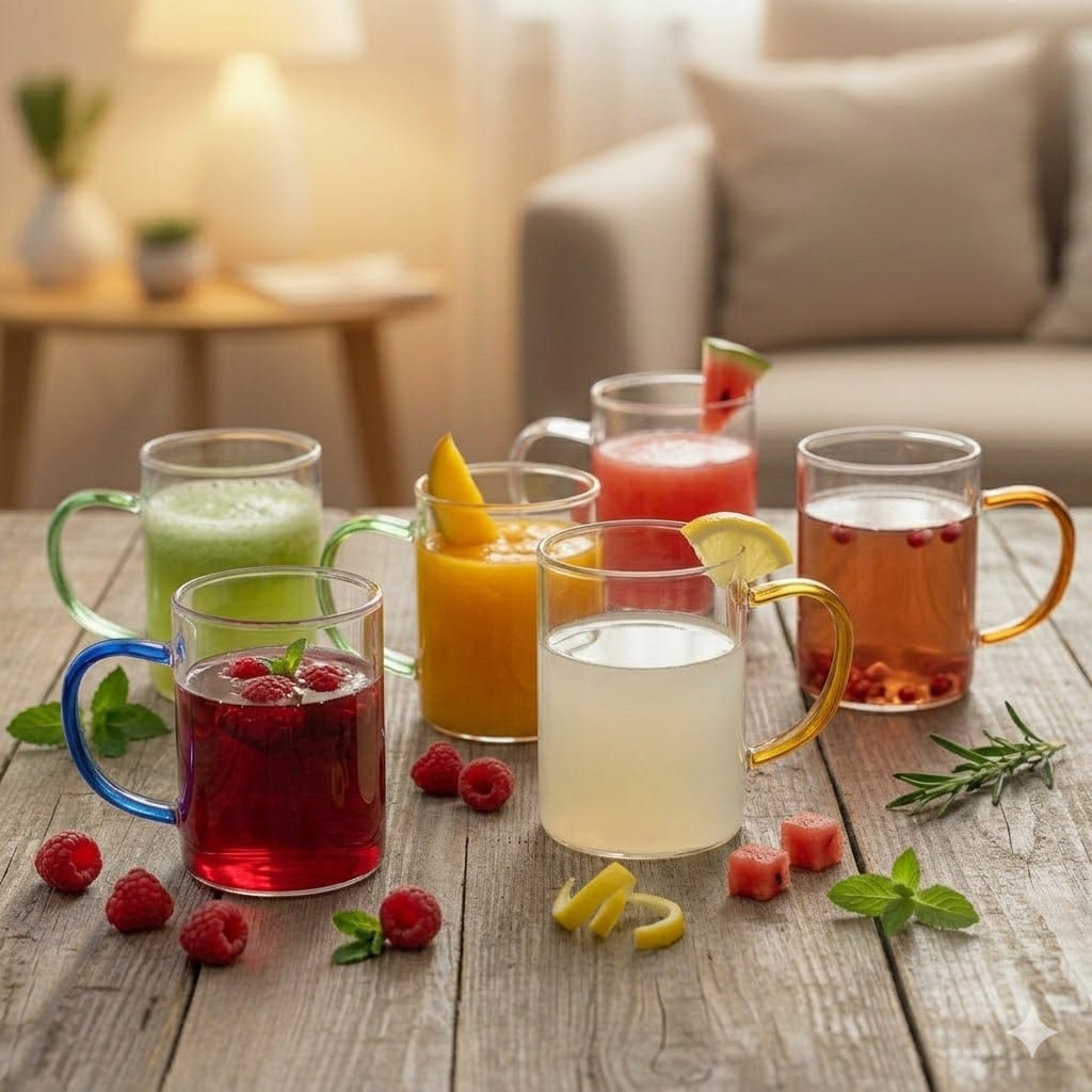 6-Pcs Glass Mug Set