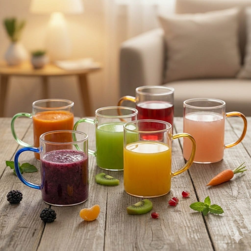 6-Pcs Glass Mug Set